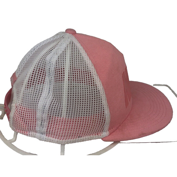 Vintage Nike Snapback Truckers Hat Mesh Back Block Letters Pink Cap #56323 Nice - Picture 4 of 12